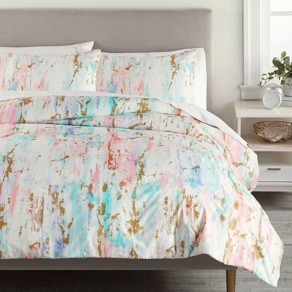POTTERY BARN Teen Skylar Metallic Duvet Cover Full/Queen